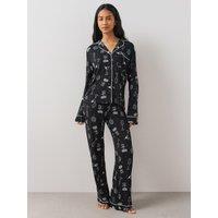 The Very Collection Revere Printed Pyjama Set - Black/White