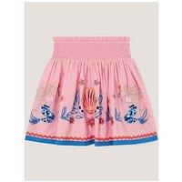 Monsoon Girls Mermaid Shell Applique Skirt - Pink