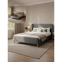 Xr Living Lola Shadow Ottoman Bed - Grey - Double
