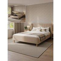 Xr Living Lola Shadow Ottoman Bed - Natural Stone - Double