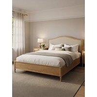 Xr Living Emy French Style Wooden Shadow Ottoman Storage Bed - Oak/Natura - King