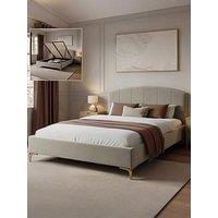 Xr Living Avery Shadow Ottoman Bed- Natural Stone - Double