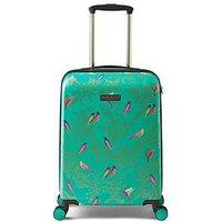Sara Miller Cabin 4 Wheeled Trolley Case - Green Birds