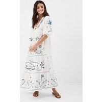 Accessorize Celestial Embroidered Statement Dress - Cream