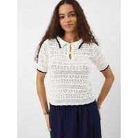 Accessorize Knitted Polo Shirt - Cream