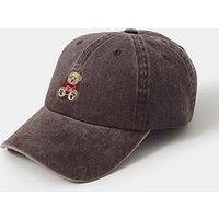 Accessorize Teddy Bear Denim Cap - Brown