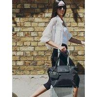 River Island Flap Over Shopper Bag - Black