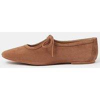 Accessorize Tie Suede Ballet Flats