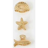 Accessorize 3-Pack Ocean Metal Claw Clips