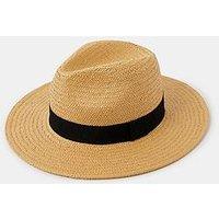 Accessorize Straw Panama Hat - Brown