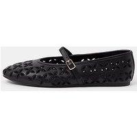 Accessorize Cut Out Mary Jane Ballet Flats - Black