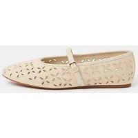 Accessorize Cut Out Mary Jane Ballet Flats - Cream