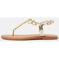 Accessorize Sun Embellished Sandals - Gold