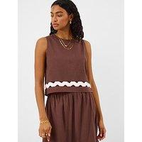 Accessorize Brown Ric Rac Top