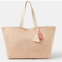 Accessorize Woven Metallic Beach Bag