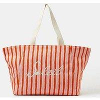 Accessorize Slogan Stripe Beach Tote Bag