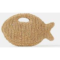 Accessorize Raffia Fish Clutch
