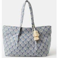 Accessorize Shell Print Weekend Bag - Blue