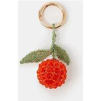 Accessorize Beaded Bag Charm - Orange