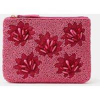 Accessorize Floral Beaded Pouch