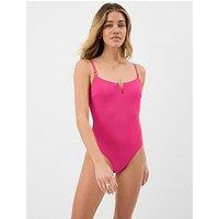 Accessorize Rib Shaping Swimsuit - Pink