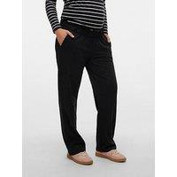 Mamalicious Maternity Loose Fit Trousers - Black