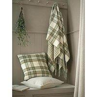 Laura Ashley Padbury Check Throw 150Cm X 200Cm Olive