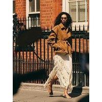 River Island Faux Suede Belted Jacket - Brown