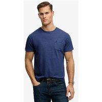 Superdry Cotton Classic Linen Pocket T-Shirt - Blue
