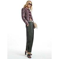 River Island Pleat Front Trouser - Khaki