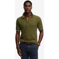 Superdry Knitted Texture Short Sleeve Polo - Green