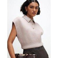 River Island Pu Hybrid Tank Polo