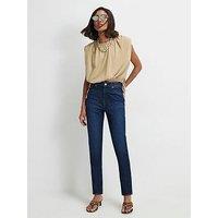 River Island High Waisted Classic Slim Fit Jeans - Blue