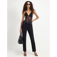 River Island Womens Straight Leg Slim Jeans - Black