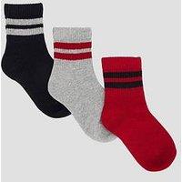 The Very Collection Older Girls 3 Pack Collegiate Crew Basic Sock