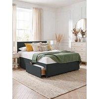 Airsprung Essentials Bed Base & Medium / Firm Mattress Set - Sg N/S