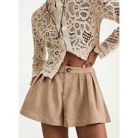 River Island Womens Suedette Flippy Short - Beige