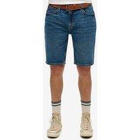 Superdry Vintage Straight Short Denim Shorts - Blue