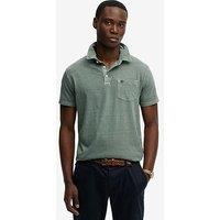 Superdry Classic Cotton Linen Short Sleeve Polo Shirt - Green