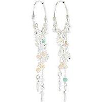 Pilgrim Prism Hoop Earrings Silver-Plated