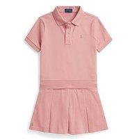 Polo Ralph Lauren Girls Short Sleeve Shirt & Skirt Set - Pink