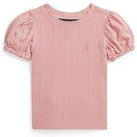 Polo Ralph Lauren Younger Girls Short Puff Sleeve T-Shirt - Pink