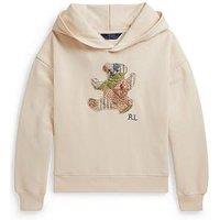 Polo Ralph Lauren Girls Bear Hoodie - Cream
