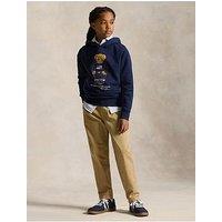 Polo Ralph Lauren Boys Bear Hooded Sweatshirt - Navy