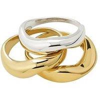 Pilgrim Nova Rings 3-In-1 Set, Gold-Plated