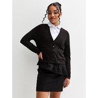 New Look 915 Girls Knit School Cardigan - Black