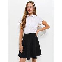 New Look 915 Girls & Flared Skater School Skirt - Black