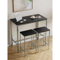 Vida Designs Roslyn 2 Seater Bar Table Set In Black