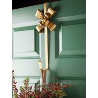 Heaven Sends Gold Bow Metal Christmas Wreath Hook