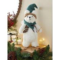 Heaven Sends Polar Bear On Skis Christmas Decoration